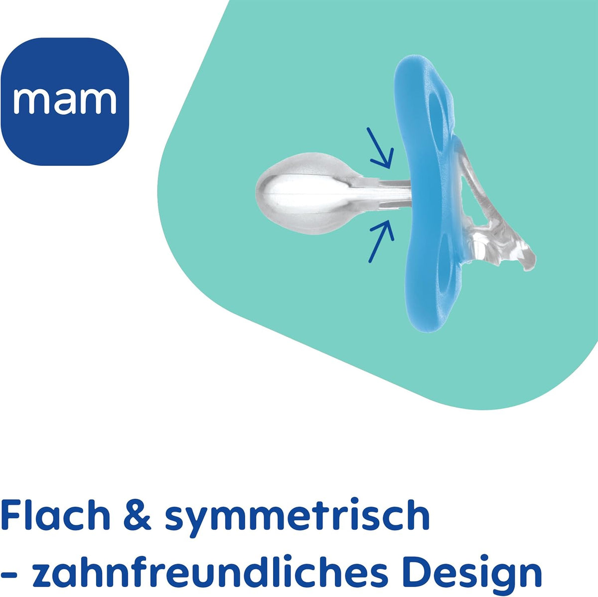 MAM Comfort smoczki silikonowe 0-3 mies. różowe 2 szt. z płaską symetryczną końcówką przyjazną dla zębów