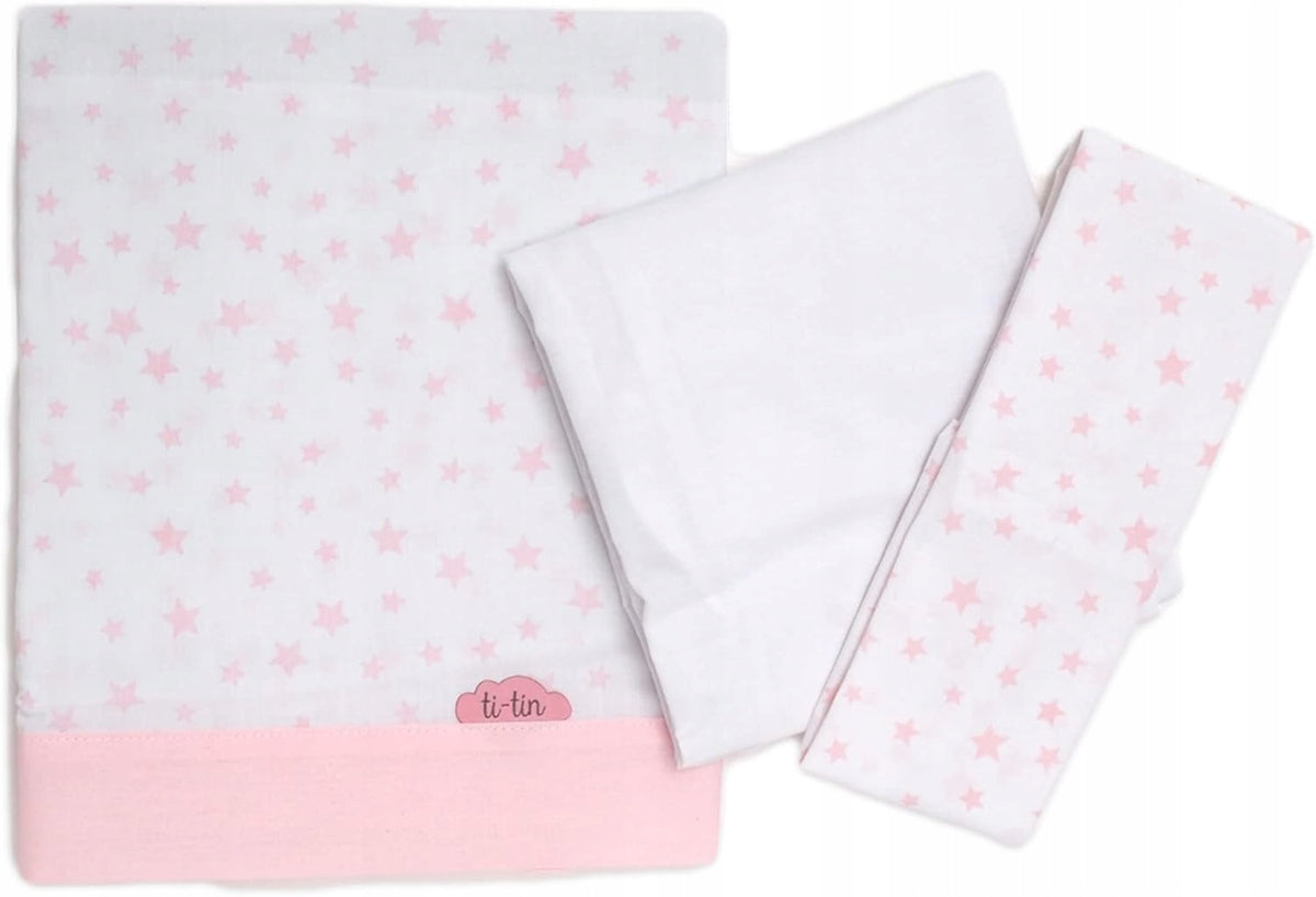TI-TIN 3-teiliges Kinderbettwäsche-Set 80x50