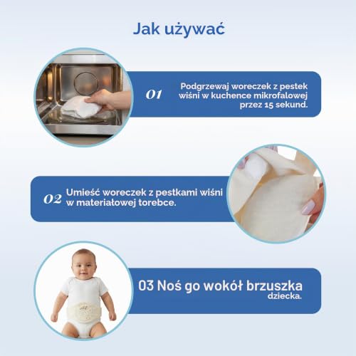 BABYJEM varmepude med kirsebærkerner hvid