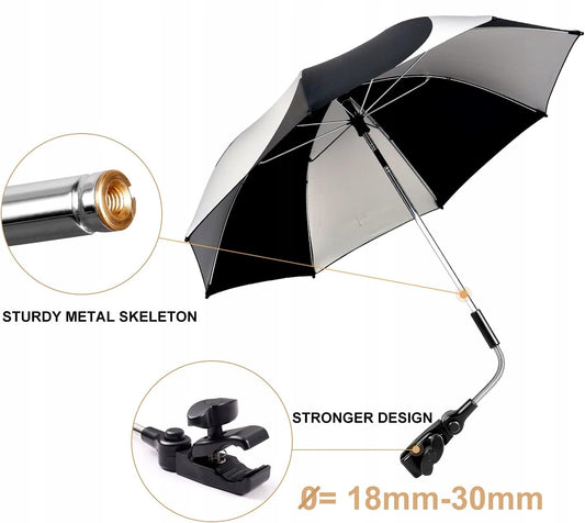 Parapluie de protection ZJ RIGHTO pour poussette, diamètre 74 cm, protection UV, imperméable