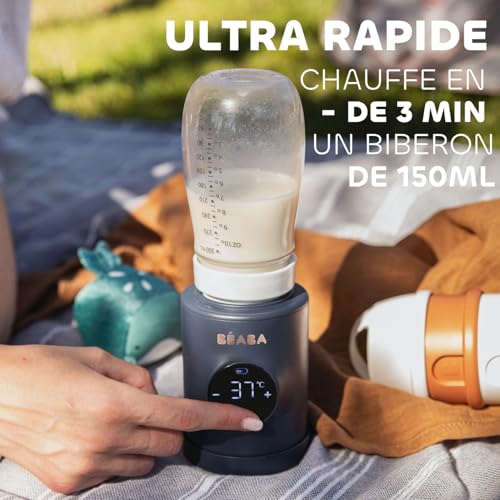 BÉABA Milk Nomad przenośny podgrzewacz do butelek, szybkie podgrzewanie mleka do 3 min, regulacja 21–49°C