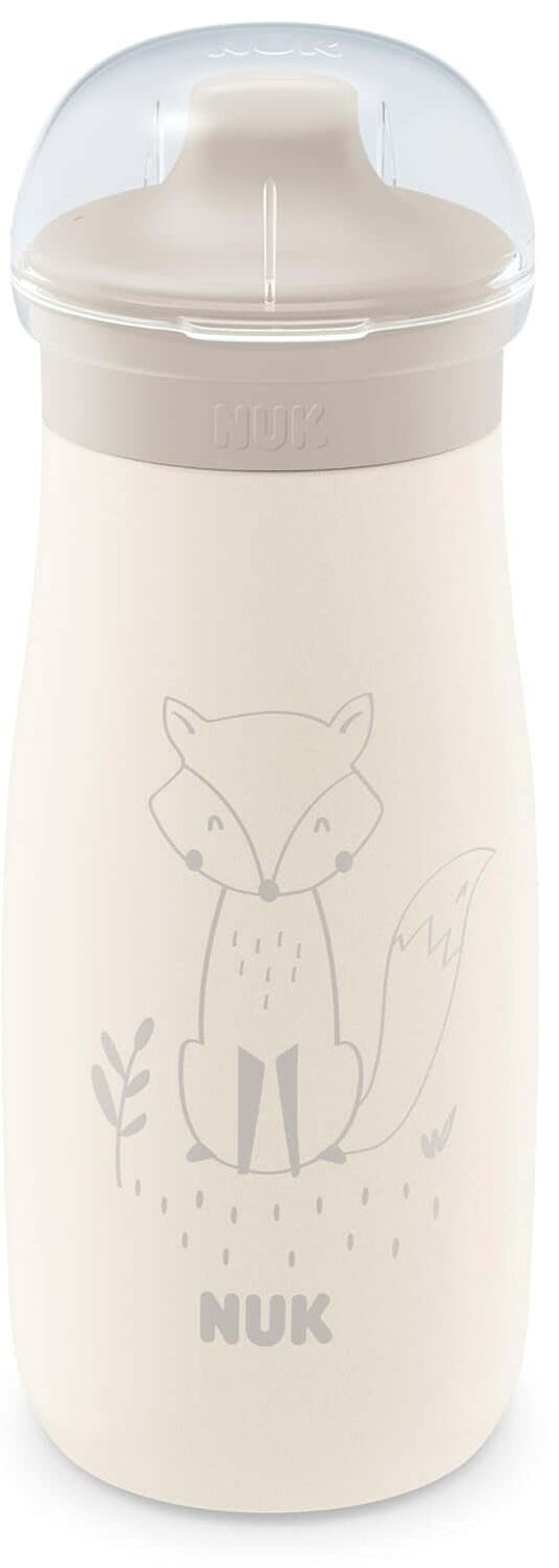 NUK Mini-Me Sip biberon din oțel cu muștiuc rigid 300 ml 9 m+ VULPE