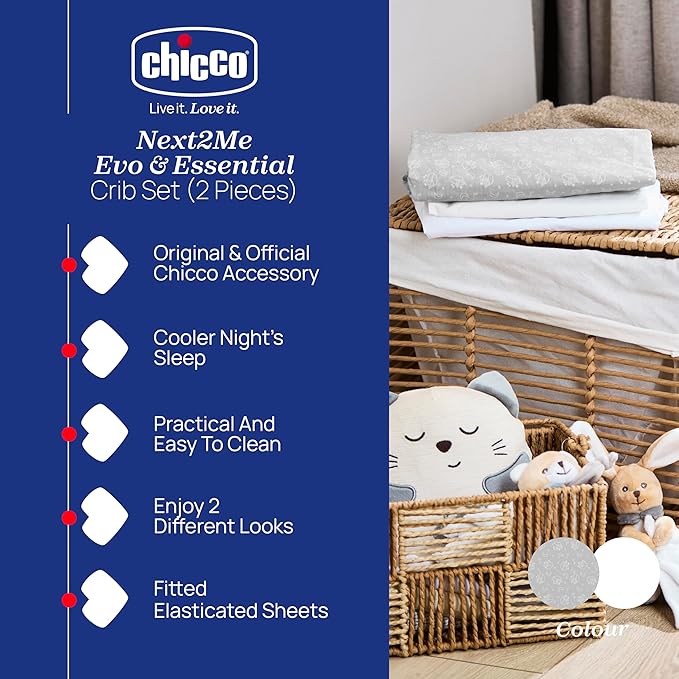 CHICCO NEXT2ME lagen til babyseng x2 50x83cm