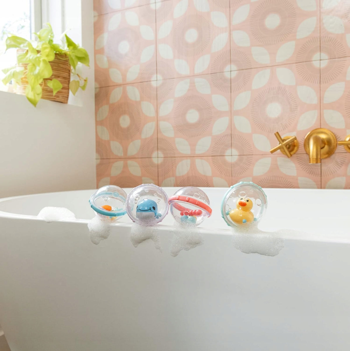 MUNCHKIN Float & Play bańki z grzechotkami do kąpieli 2 sztuki
