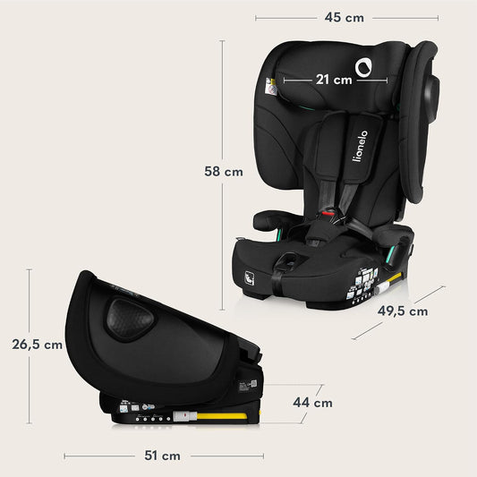 LIONELO NELLY i-Size fotelik samochodowy 76-150cm z ISOFIX