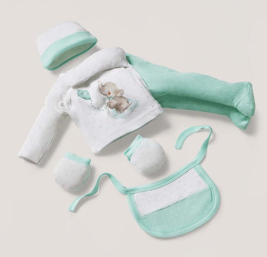 INTERBABY bawełniany zestaw upominkowy dla niemowląt 5 el.