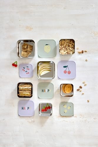 Lässig Happy Fruits stainless steel snack containers 3 pcs.