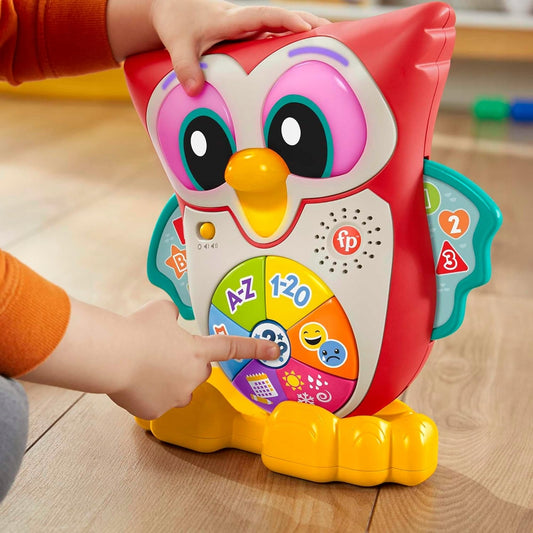 FISHER-PRICE interaktywna SOWA światła 90 melodii zdań J. FRANCUSKI 18 m+