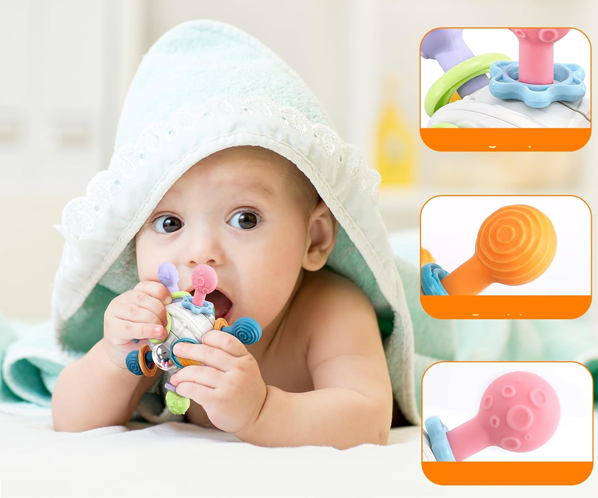 MIUZIFUN Teether Ball sensorisk bidelegetøjskugle 10,5 cm