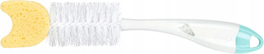 NUK 2w1 szczotka do czyszczenia smoczków butelek i smoczków 28 cm – biało-niebiesko-żółty długość 28 cm materiał tworzywo…