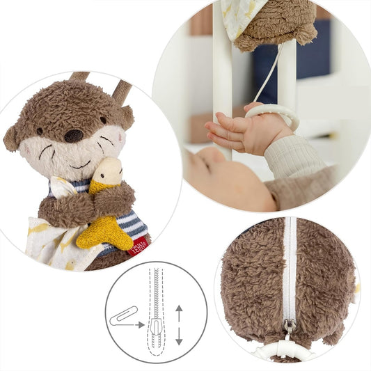 FEHN plush musical hanging toy OTTER 17 cm Brahms' lullaby