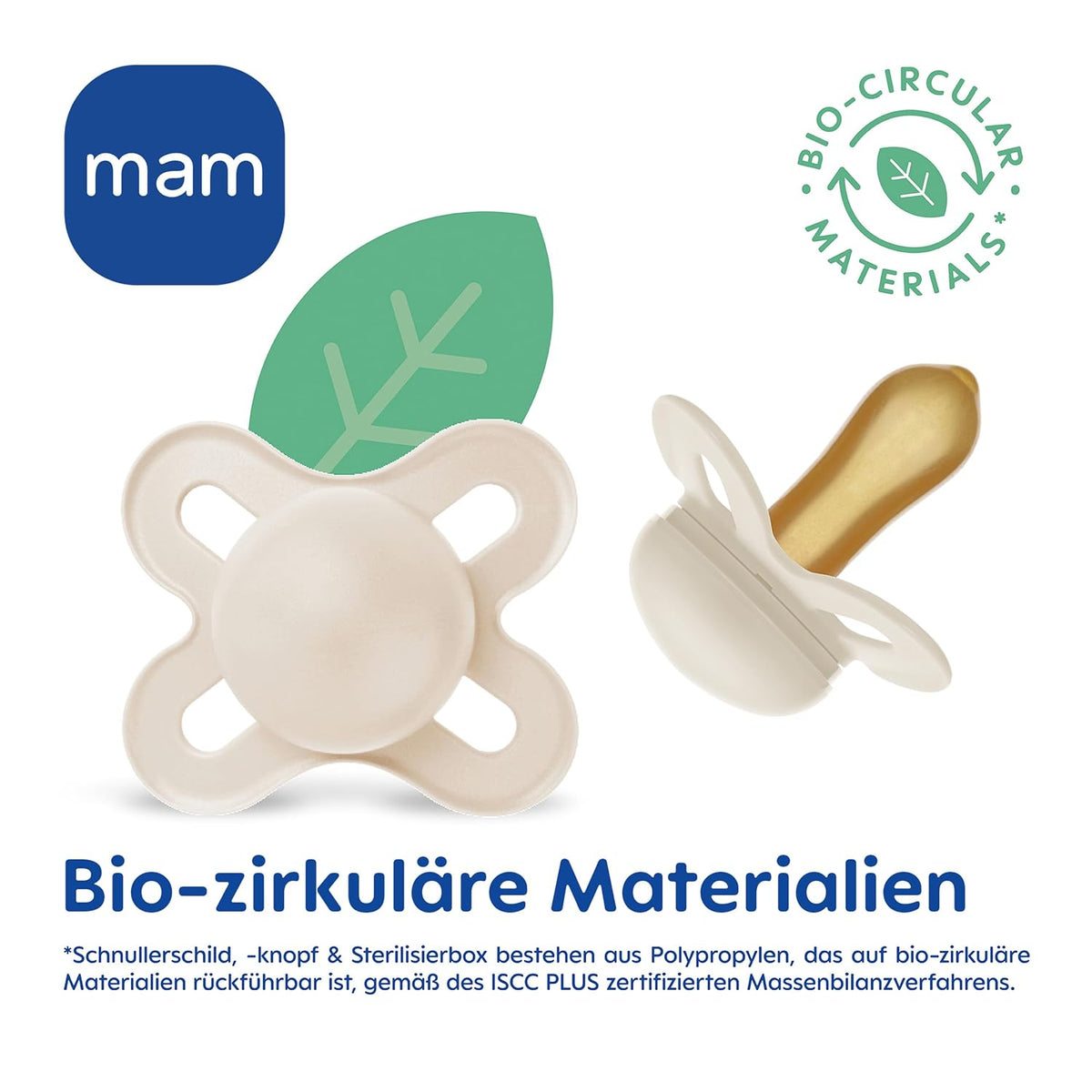 MAM Original smoczek uspokajający lateksowy x2 6-16m, bio-zirkularne materiały, naturalny lateks