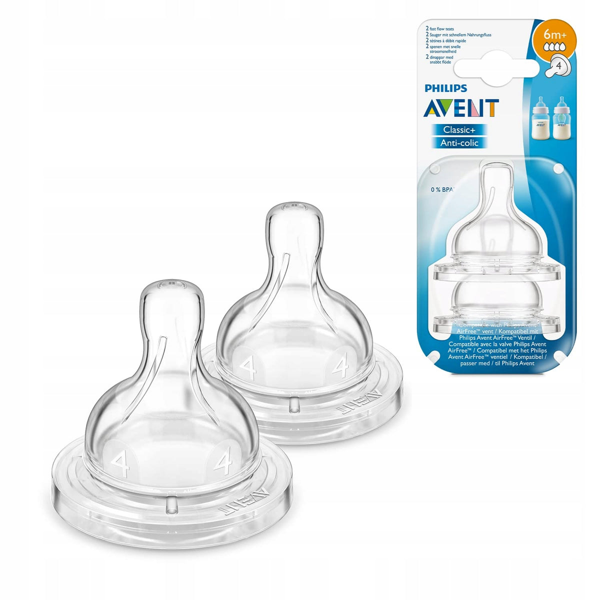 PHILIPS AVENT Classic+ Anti-colic cumlíky 6 m+ x2 SCF634/27