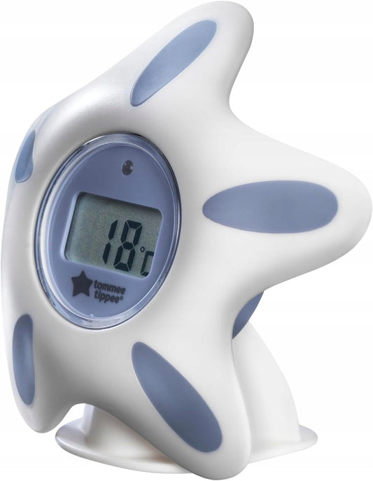 TOMMEE TIPPEE in Bath TERMOMETR 2w1 kąpielowy i pokojowy, biało-niebieski cyfrowy termometr do wody i pokoju