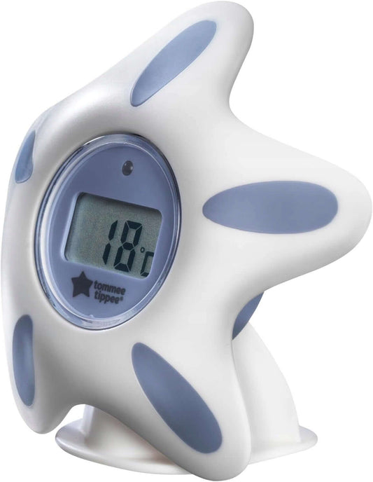 TOMMEE TIPPEE in Bath TERMOMETR 2w1 kąpielowy i pokojowy, biało-niebieski cyfrowy termometr do wody i pokoju