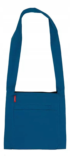 BABYLONYA nosidełko MEI TAI do 20kg CAMPANULA BLUE, niebieskie nosidełko miękkie z kieszenią