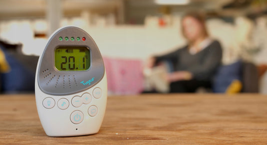 TIGEX EASY PROTECT cyfrowa elektroniczna niania, szara jednostka rodzica z wyświetlaczem temperatury