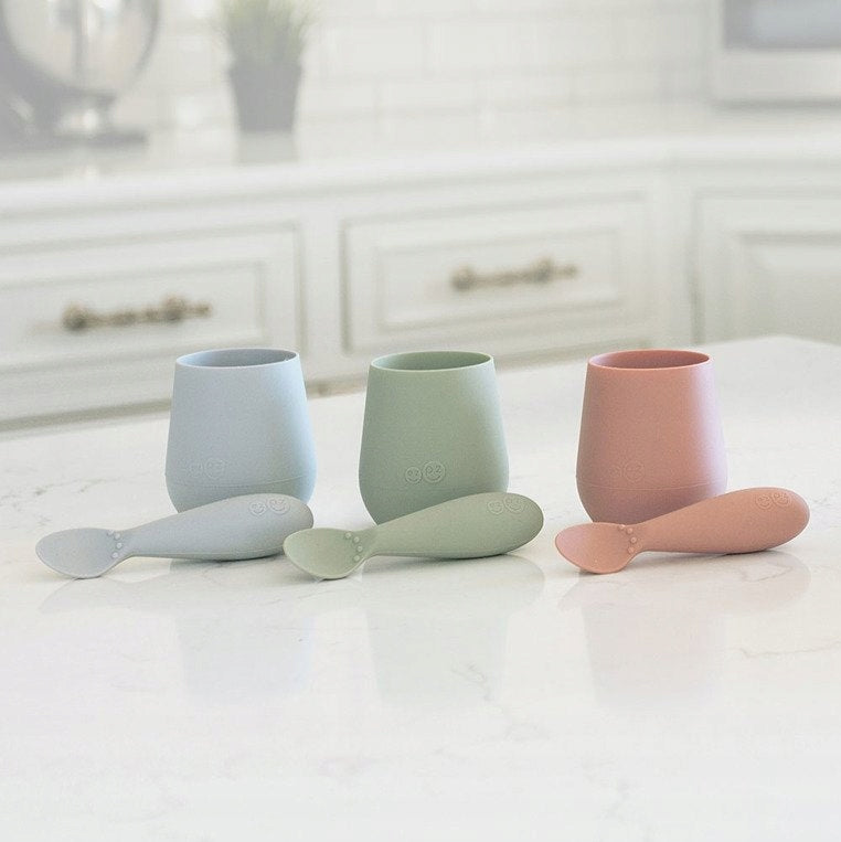 EZPZ Tiny Spoon lot de 2 petites cuillères en silicone 4 mois+