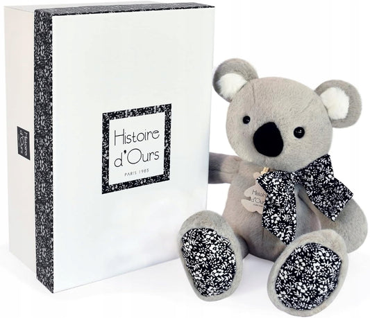 HISTOIRE d'OURS pluszowa przytulanka KOALA 25cm szary koala w pudełku, miękka przytulanka dla dzieci 2+