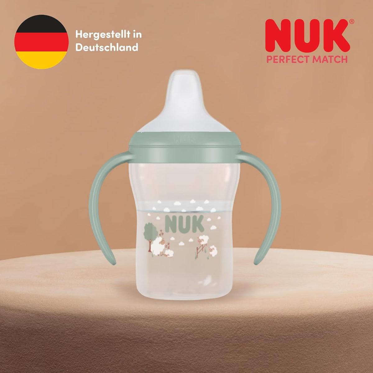 NUK Perfect Match-tydelig kop 150ml 6m+ LYSER I MØRKET
