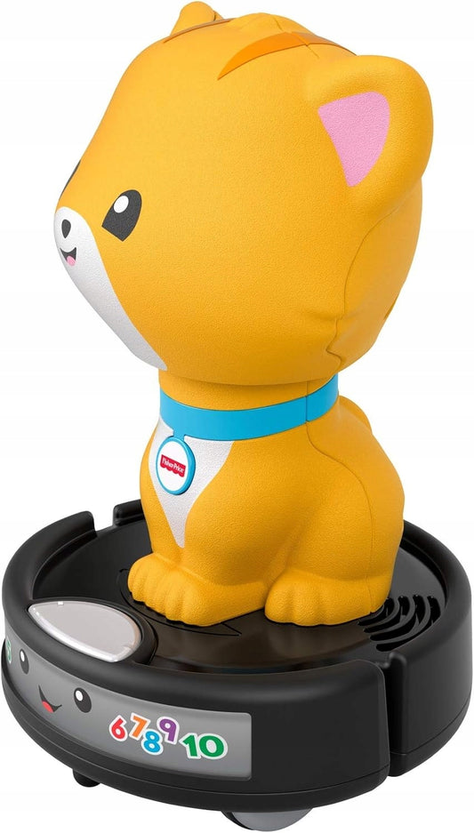 FISHER-PRICE GMX70 kot jeżdżący na odkurzaczu samojezdnym melodie i światła