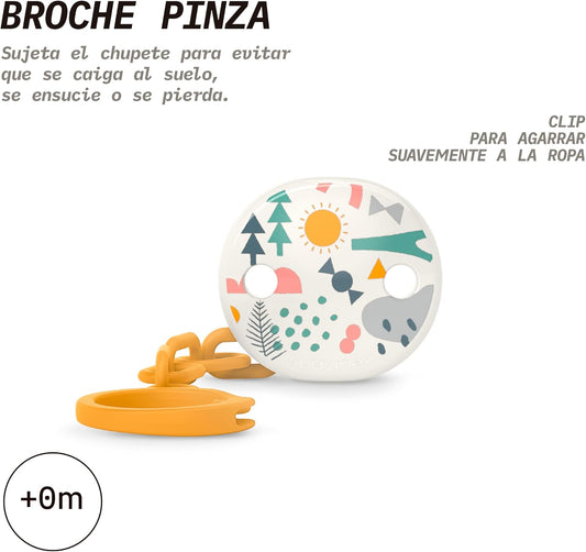 SUAVINEX Dreams zawieszka do smoczka z klipsem 0+ różowa, uchwyt do smoczka z klipsem i łańcuszkiem