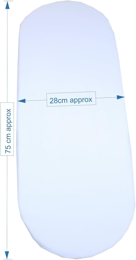 BABYPREM prześcieradło z gumką do kosza Mojżesza 76x28 cm x2