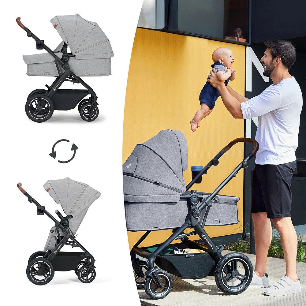 KINDERKRAFT B-TOUR 3i1 multifunktionel barnevogn op til 22kg + MINK PRO autostol