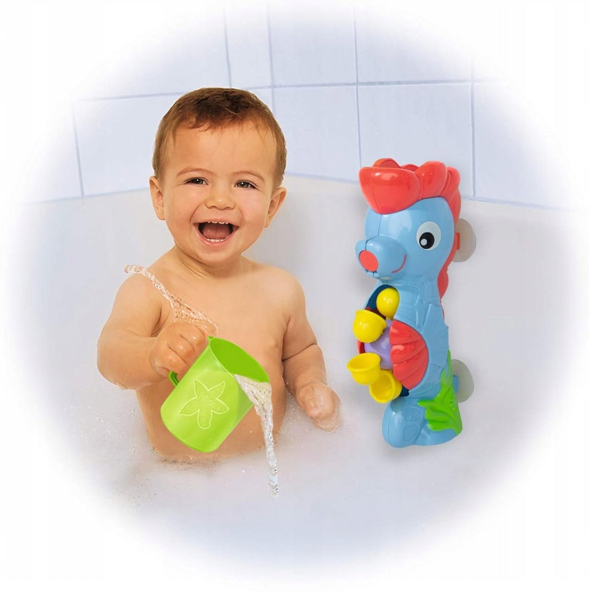 SIMBA ABC konik morski z kołem wodnym i przyssawkami + kubek 26 cm