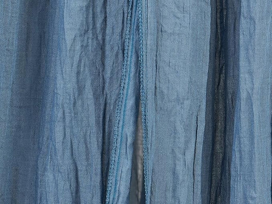 JOLLEIN baldachim na stelaż 245cm VINTAGE niebieski materiał na łóżeczko, styl vintage, bez stelaża