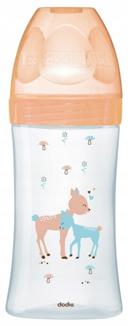 DODIE glasflaske 270 ml 0-6 m sut 2 medium flow