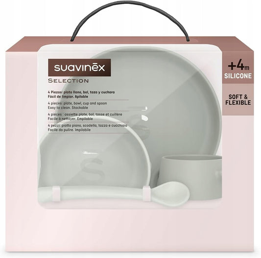 SUAVINEX Selection szilikon étkészlet 4 db-os, 4 hónap+