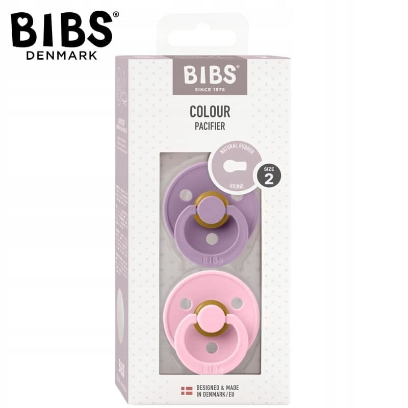 BIBS COLOUR smoczki uspokajające 2pack kauczuk 6msc+