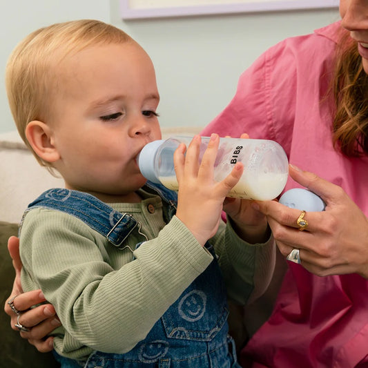 BIBS butelka 270 ml lateksowy smoczek średni przepływ 2 m+