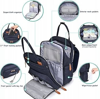 WELAVILA accessory backpack with changing pad