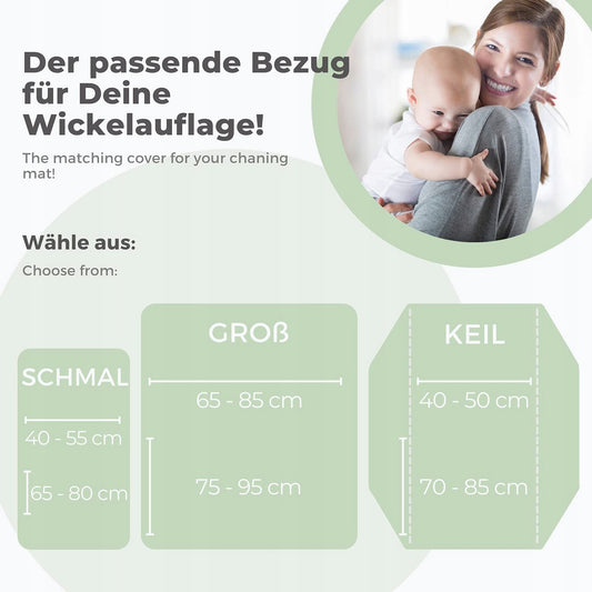LILLY AND BEN 2x pokrowiec frotte na przewijak, szaro-biały, 40-55 x 65-80 cm, bawełna, nowy po zwrocie