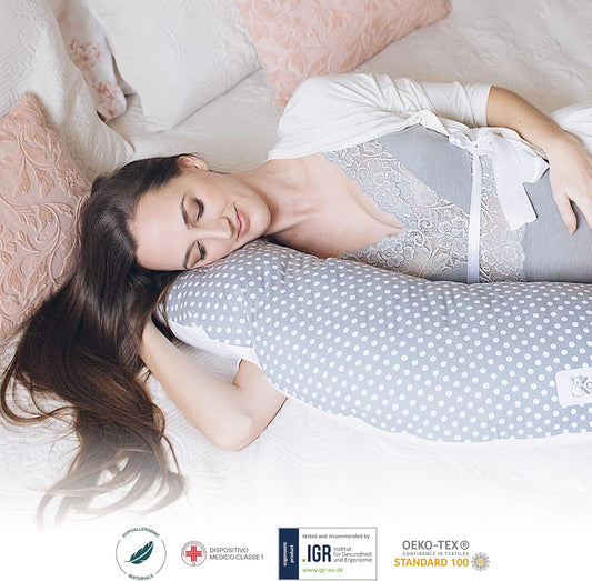 Koala Babycare XXL poduszka ciążowa i do karmienia, miękka podpora z 100% bawełny do odpoczynku i karmienia