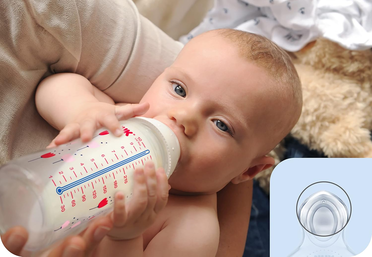 NUK First Choice+ CUMISÜVEG 150 ml 0–6 hónap cumi M hőmérsékletjelző