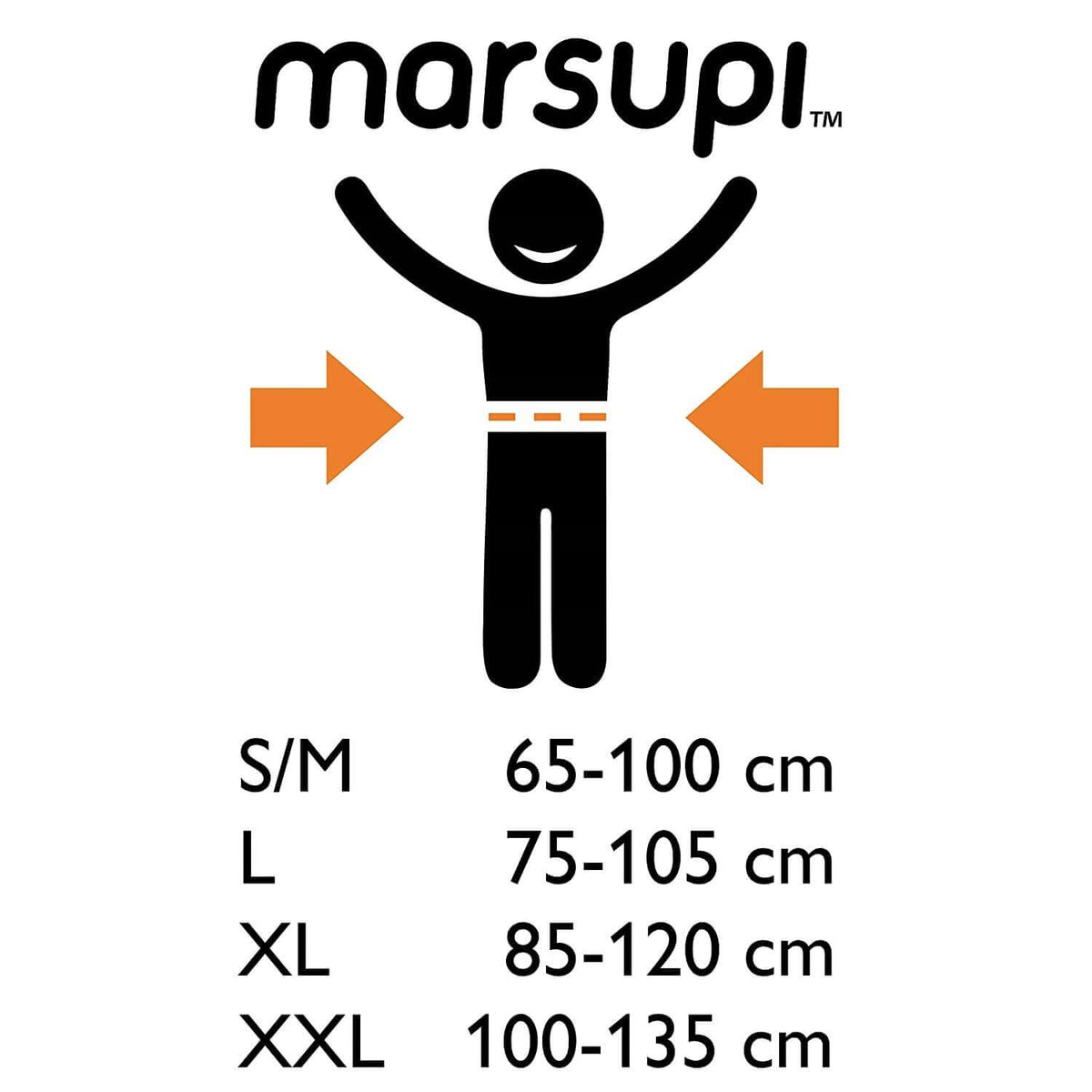 MARSUPI 2.0 nosidełko ergonomiczne S/M 3,5 - 15 kg, rozmiar S/M 65-100 cm, regulacja dla dziecka