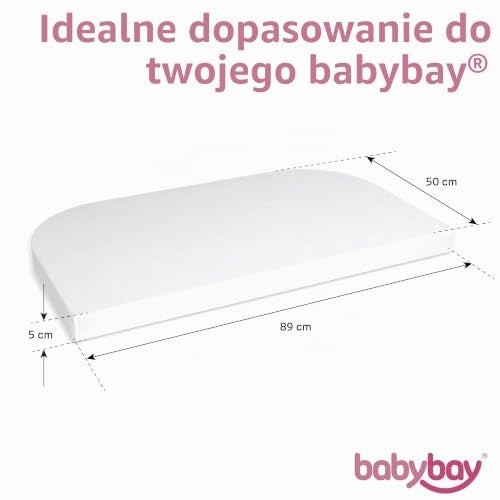 BABYBAY Deluxe Organic lagen 89x50 cm hvidt