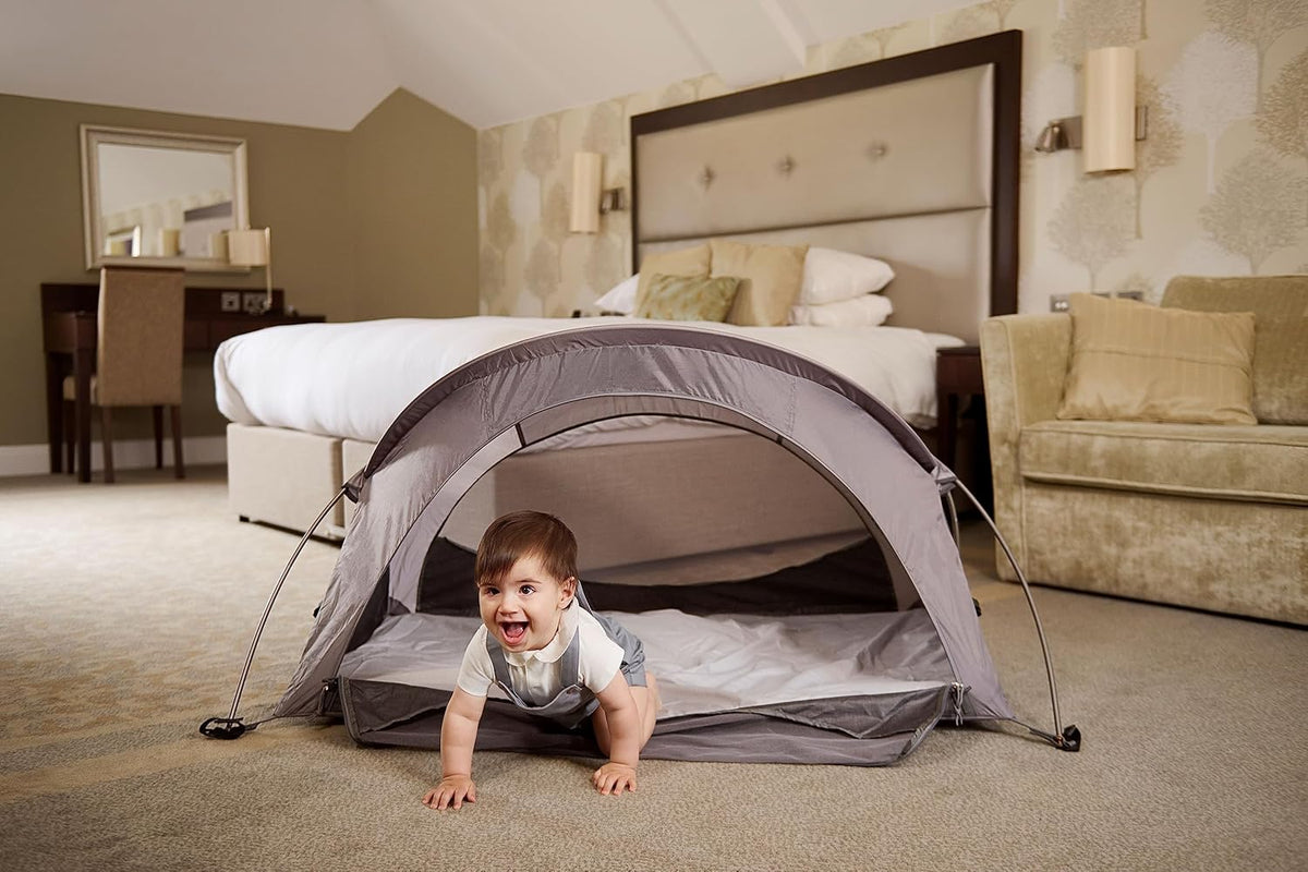 LittleLife Arc2 compact travel cot with mattress