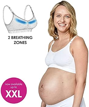 Medela Keep Cool biustonosz do karmienia bezszwowy S, oddychający biały biustonosz ciążowy z technologią 2 breathing zones