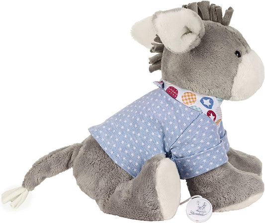 STERNTALER Osiołek Emmi MASKOTKA POZYTYWKA 28 cm "O. pluszowy osiołek z pozytywką, niebiesko-szary, miękka zabawka dla niemowląt