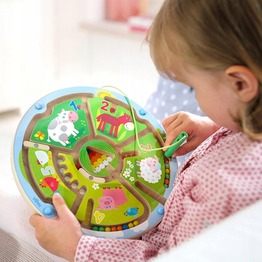HABA drewniana labirynt magnetyczny 23 cm FARMA