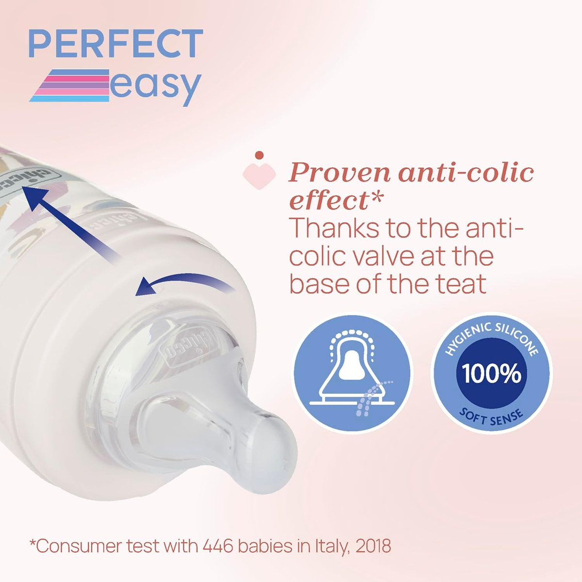 CHICCO Perfect Easy cumisüveg 4 hónap+ 300 ml