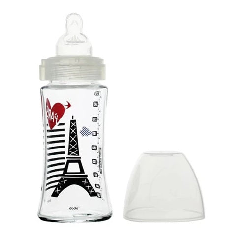 DODIE Sensation+ PARIS glasflaske 270 ml 0-6 m sutter 2 medium flow