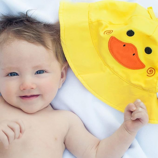 ZOOCCHINI couche de bain + chapeau 6-12 mois