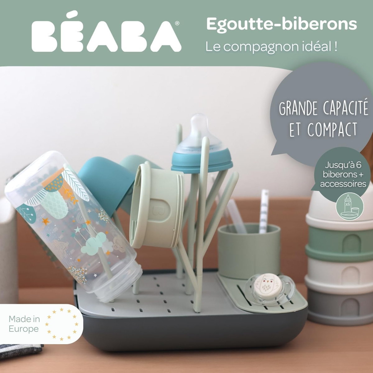 BEABA bottle and accessories drying rack
