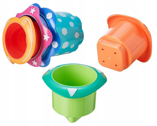 NUBY zabawki do kąpieli pojemniczki x5