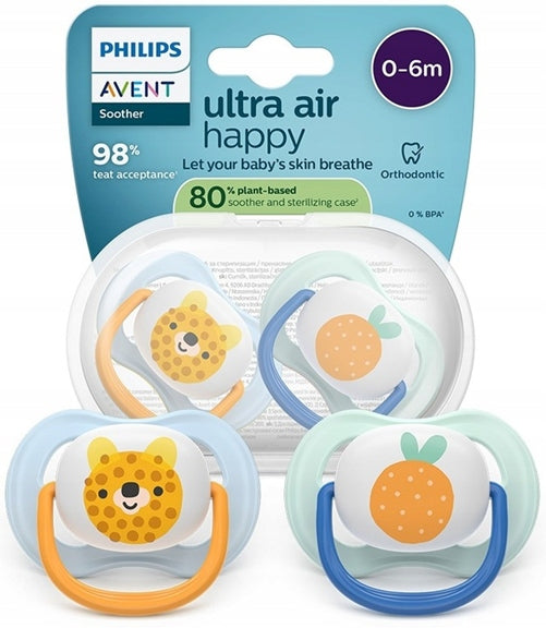 PHILIPS AVENT Ultra Air Happy Schnuller x 2 0-6 Monate